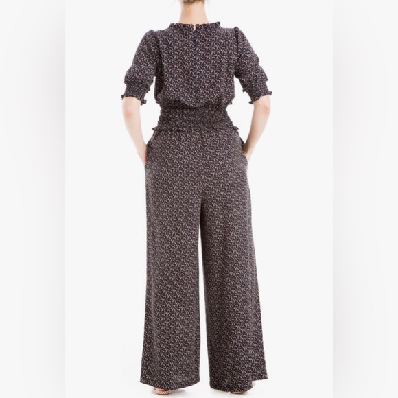 Max Studio short sleeve wide leg jumpsuit - Picture 2 of 3